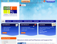 Tablet Screenshot of ankleandfootphysicians.com